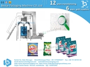 Stand pouch bag packing machine for washing powder, detergent powder, with spoon feeding