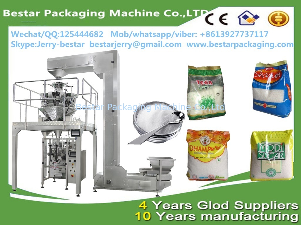 Automatic vertical sugar packing machine with 10 heads combined weighers bestar packaging machine