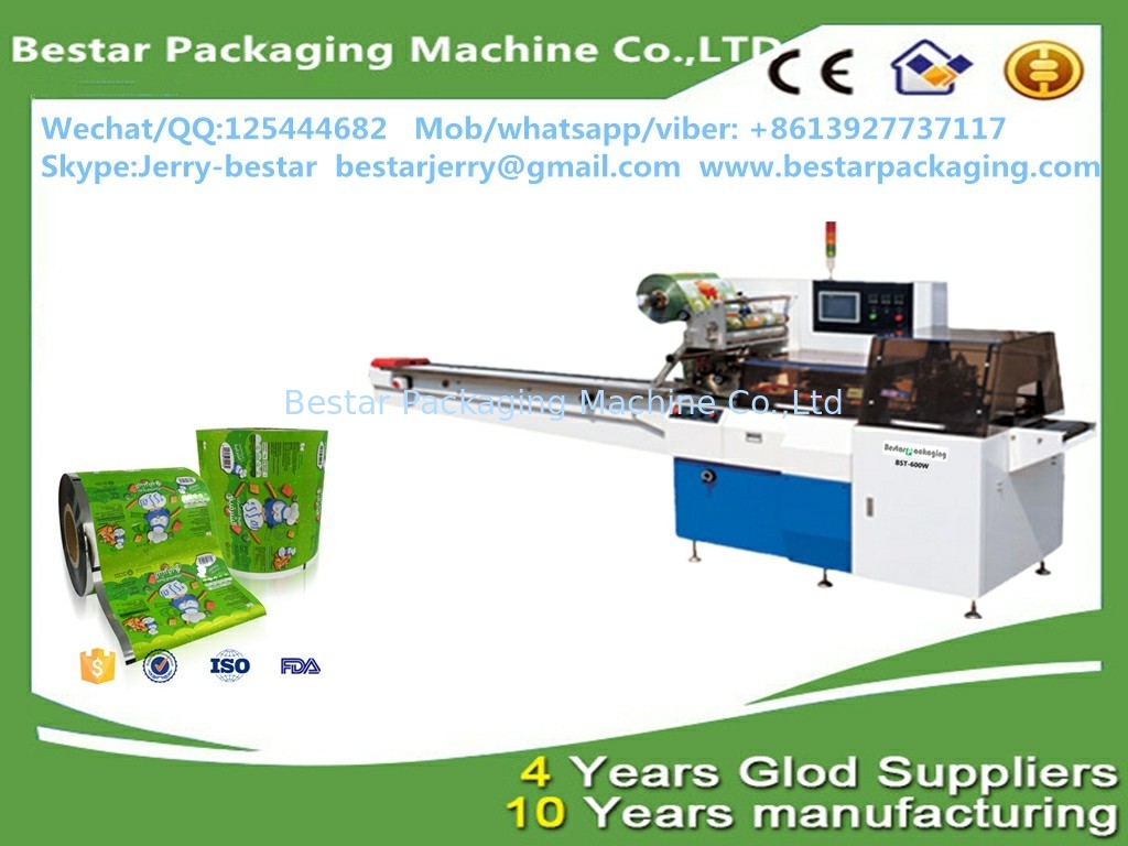 Custom design plastic roll soft pvc film for ice cream packaging with bestar pillow packaging machine BST250