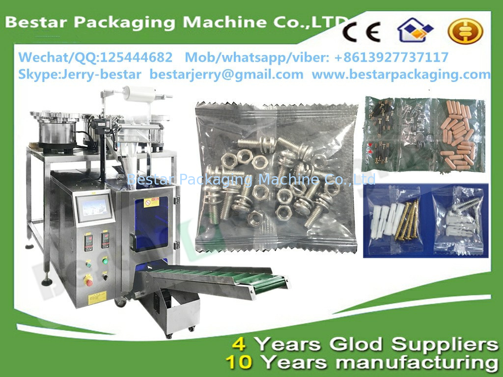 Fully Automatic Furniture accessories, screws, rubber, nuts, tubes parts, gaskets weighting counting packing machine