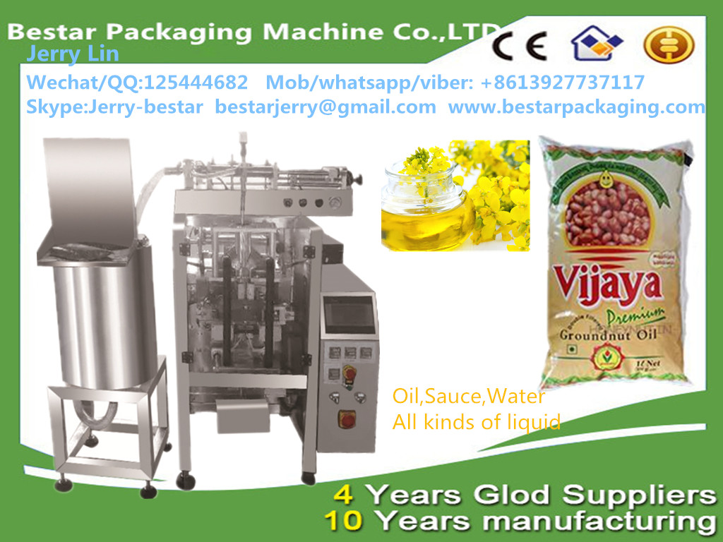 Automatic cooking oil packaging machine , 1kg cooking oil packing machine bestar packaging machine