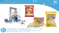 Vertical form fill seal packaging machine for popcorn with 10 heads weigher