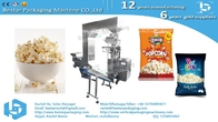 Automatic popcorn packing machine with multi heads weigher