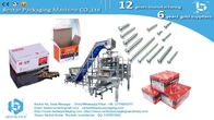 250g screw nails weighing and packing in box automatic filling line