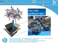 250g screw nails weighing and packing in box automatic filling line