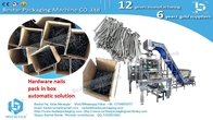Screw nails hardware packaging solution (Bestar) automatic weighing and filling box packing machine