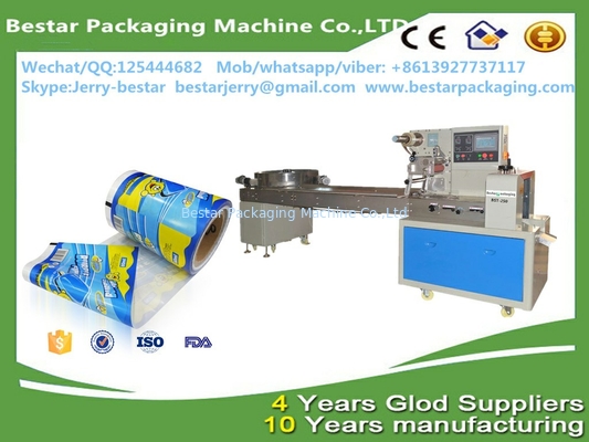Custom design plastic roll soft pvc film for ice cream packaging with bestar pillow packaging machine BST250