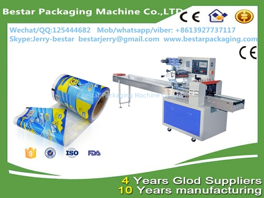 Custom design plastic roll soft pvc film for ice cream packaging with bestar pillow packaging machine BST250