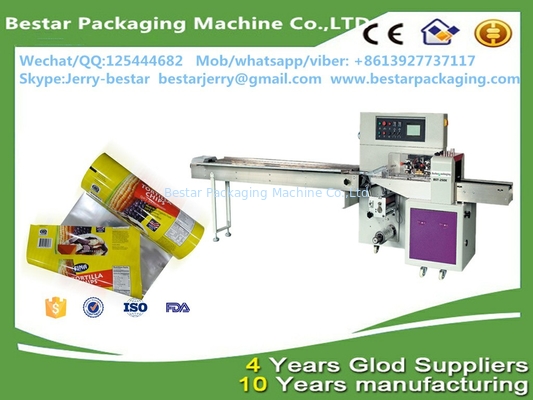 Custom design plastic roll soft pvc film for ice cream packaging with bestar pillow packaging machine BST250