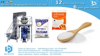 White sugar automatic packaging line for multiple small pouches count and fill into big pouch