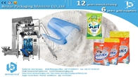 How to pack detergent powder 1000g pouch with hanging hole