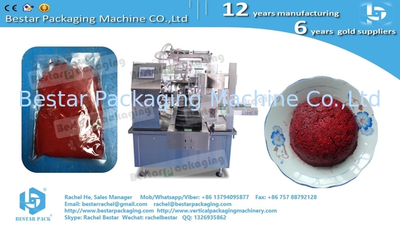 Mashed potato very viscous products flat pouch packaging machine with Bestar DIY screw pump