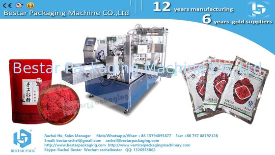 Soup filling packing machine for stand up pouch with nozzle