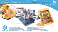 Semi-cooked food packaging meat and soup mixing packing doypack machine