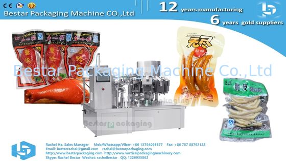 Soup filling packing machine for stand up pouch with nozzle