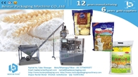 Automatic premade bag packing machine for 450g flour, ziplock pouch, dust collect device