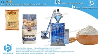 How to pack 5kg wheat flour gusset pouch BSTV-750DZ