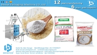 How to pack 5kg wheat flour gusset pouch BSTV-750DZ