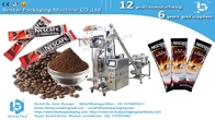 Coffee powder 40g pillow sachet stick packing machine with production date printer BSTV-160F