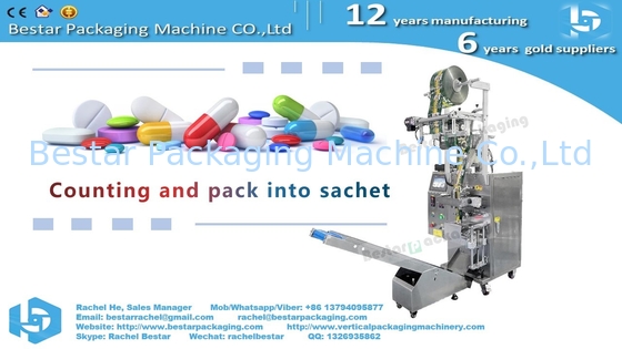 Medicine capsules tablets counting mixing packaging machine