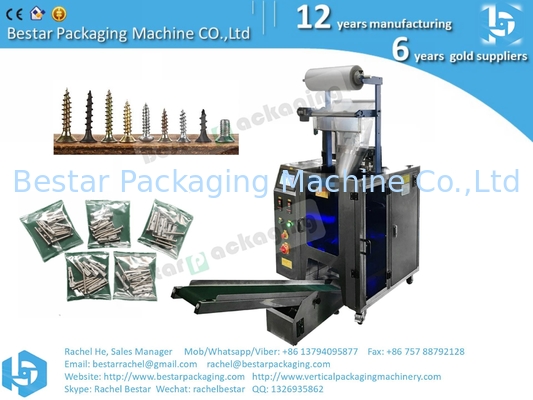 Fastener counting and packing machine with one counting bowl