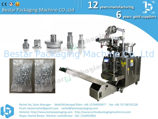 Fastener counting and packing machine with one counting bowl