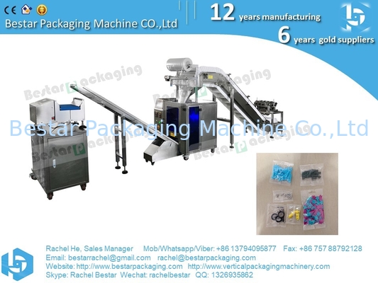 Fastener counting and packing machine with one counting bowl