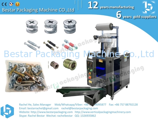 Fastener counting and packing machine with one counting bowl