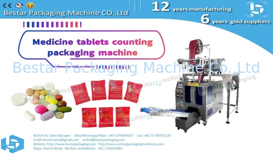 Medicine capsules tablets counting mixing packaging machine