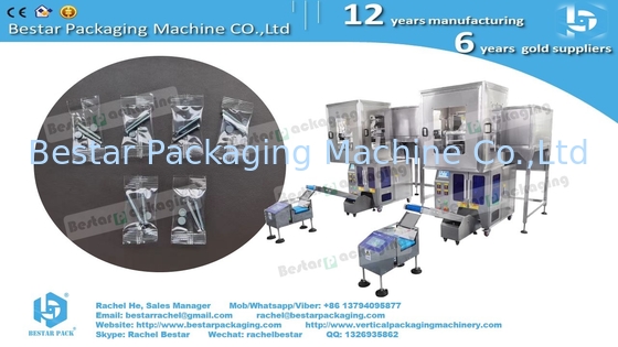 Automatic counting packaging machine for sachet pouch with check weighing function