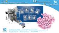 Capsules counting packaging machine for four side sealing sachet