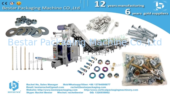 Hardware packing machine with 23 counting bowls customized with glue surface