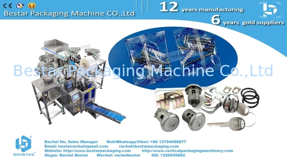 Cam lock screw hardware fittings automatic counting packaging machine with manual feeding table