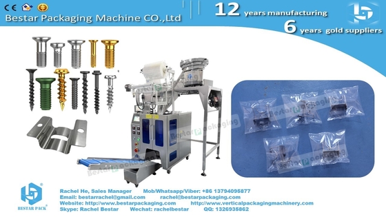 Automatic counting packaging machine for hardware plastic components with six vibration bowl