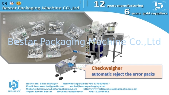 How to pack furniture hardware fitting Bestar customized automaitc counting packaging machine
