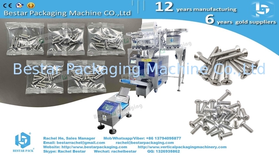 How to pack furniture hardware fitting Bestar customized automaitc counting packaging machine