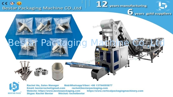 Automatic packaging machine for hardware fittings with counting function