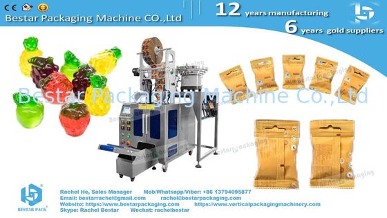 Fruit candy gummy sachet packaging machine with automatic precise counting