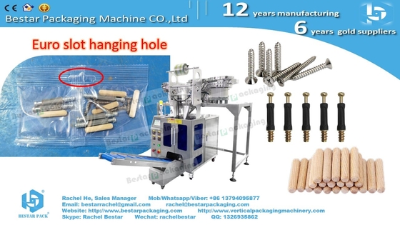 Automatic packing machine with three counting vibrators for plastic hook packaging