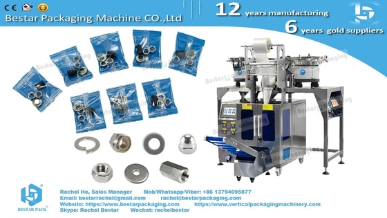 Bolts Nuts Washers hardware automatic packing machine with counting function and manual feeding