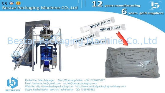 Automatic packaging machine for sugar stick, multihead weigher  with force discharge function BSTV-450AZ
