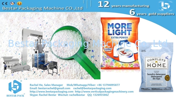 Detergent powder washing powder automatic packing machine makes 800g pouch with hanging hole BSTV-550AZ