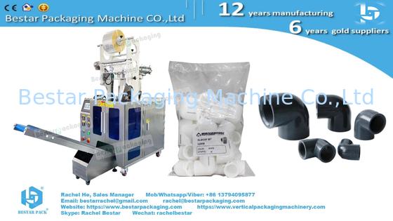 Counting packing machine with enlarged vibration and stronger frame for elbow fittings