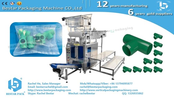Plastic elbow fitting packing machine with automatic counting function