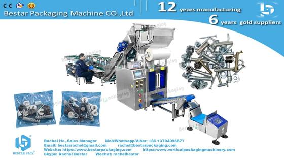 Furniture hardware packing machine with 11pcs counting vibration & TTO printer