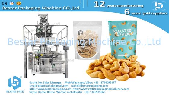 8-Station Pre-Made Pouch Doypack Machine for 500-1000g Grains