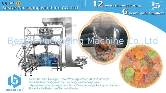 Granules zipper pouch automatic weighing filling doypack machine
