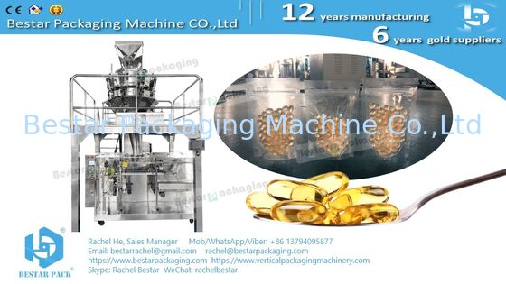Granules zipper pouch automatic weighing filling doypack machine