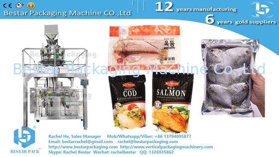 Granules zipper pouch automatic weighing filling doypack machine