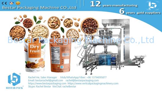 Coffee bean pouch with valve automatic weighing filling doypack machine